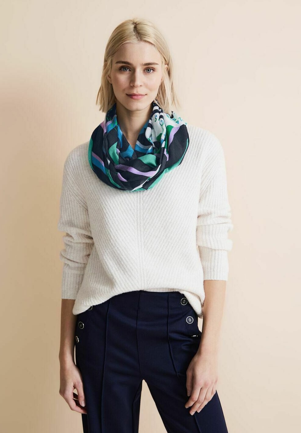 

Шарф PRINT LOOP Street One, цвет blau