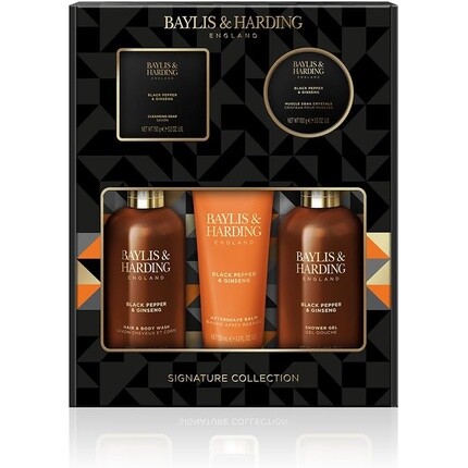 

Подарочный набор для мужчин «Идеальный уход за волосами» Baylis & Harding Black Pepper & Ginseng — Подходит для веганов, Черный