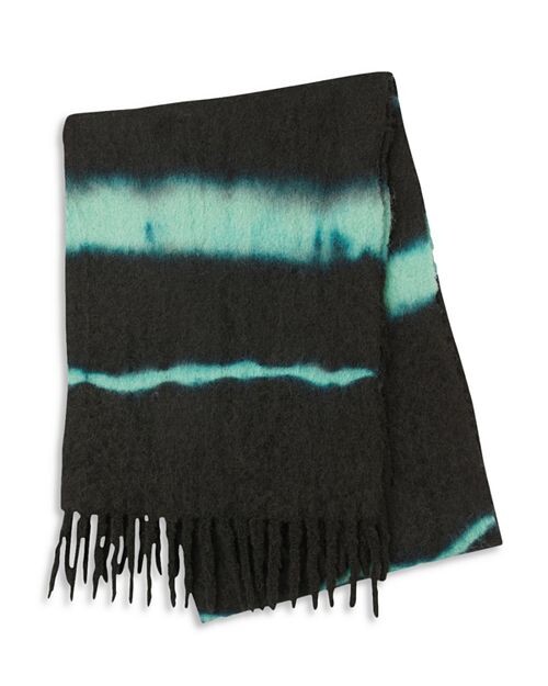 

Шарф Shibori из альпаки с бахромой Sandro, цвет Green