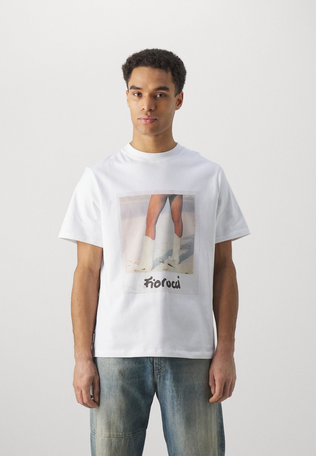 

Футболка с принтом Legs Polaroid Fiorucci, белый