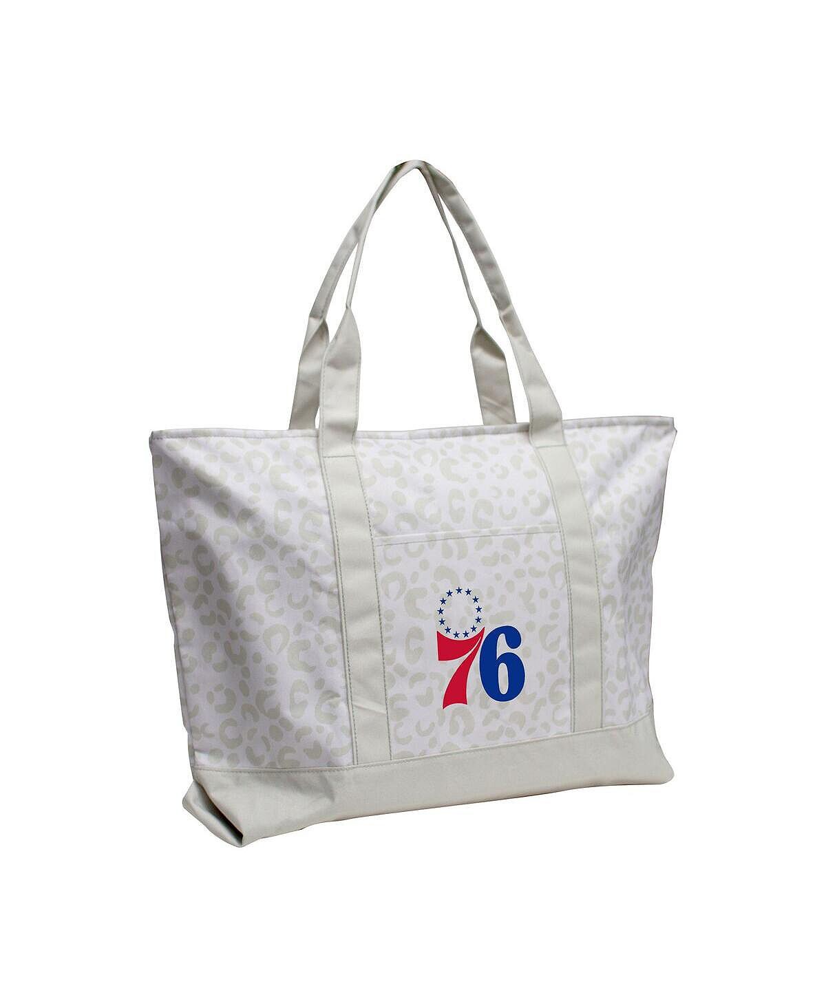

Женская сумка-тоут Philadelphia 76ers с леопардовым узором Logo Brands, серый