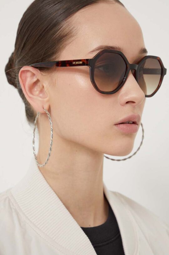 

Солнечные очки Love Moschino, коричневый