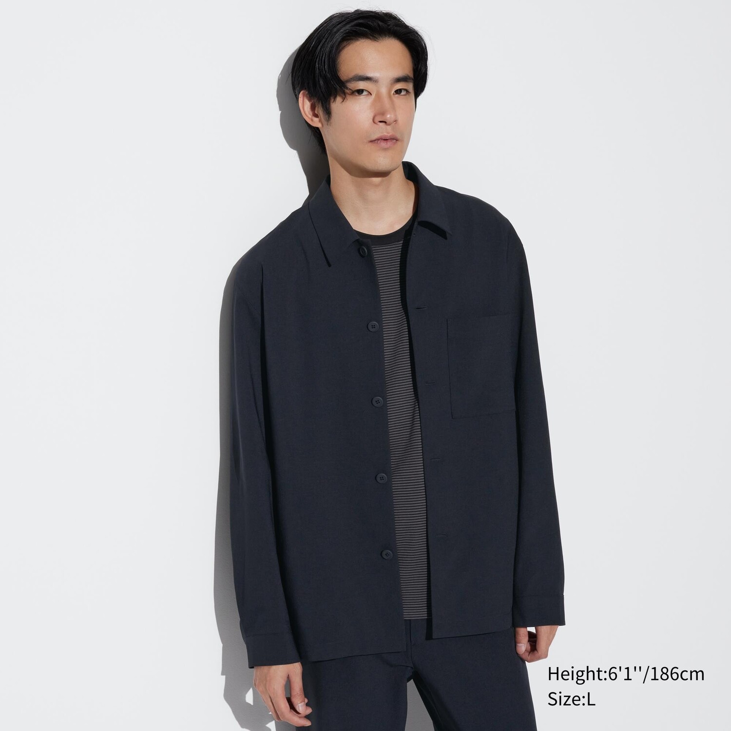

Куртка с эффектом шерсти airsense UNIQLO, темно-синий