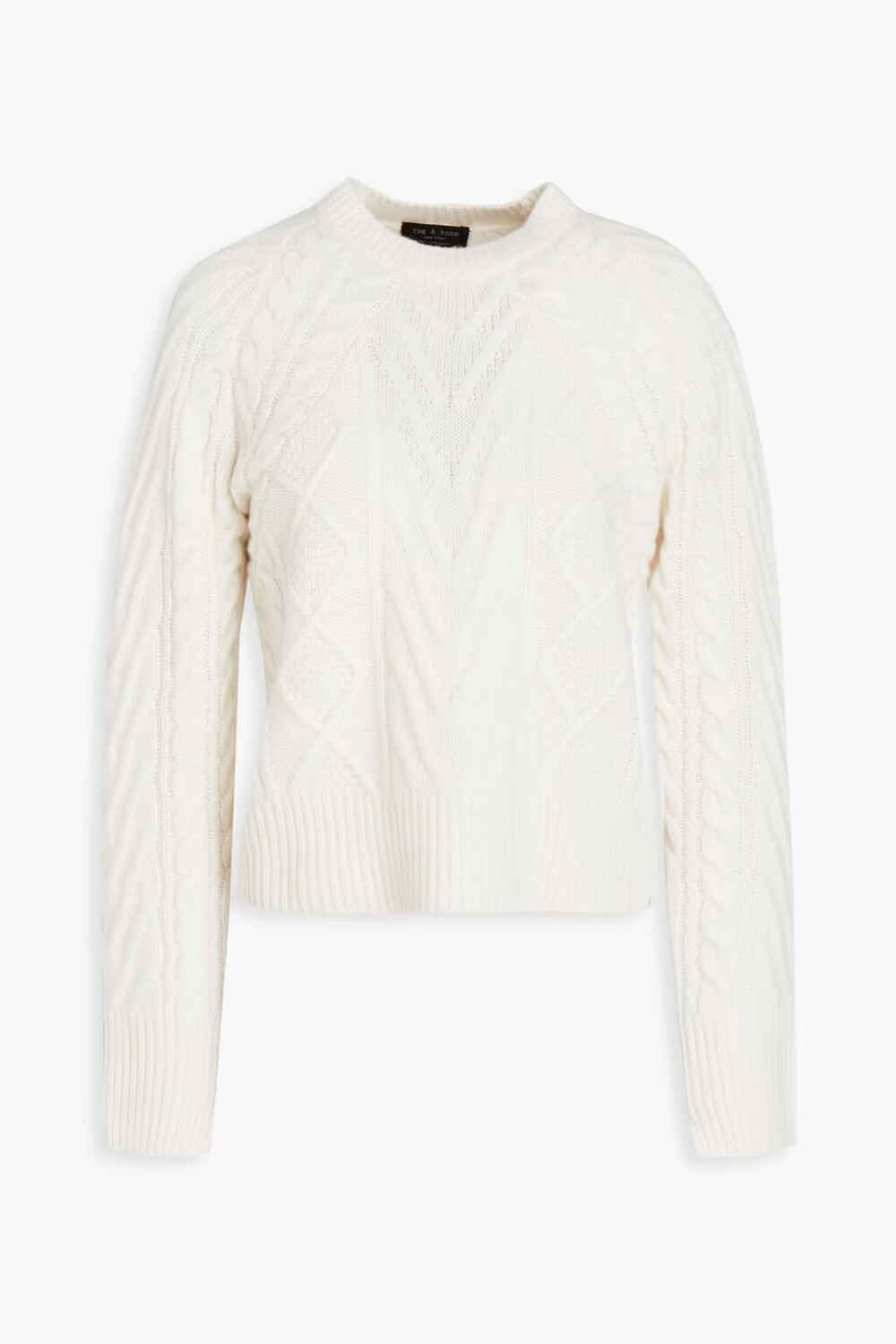

Кашемировый свитер косой вязки Pierce Rag & Bone, слоновая кость