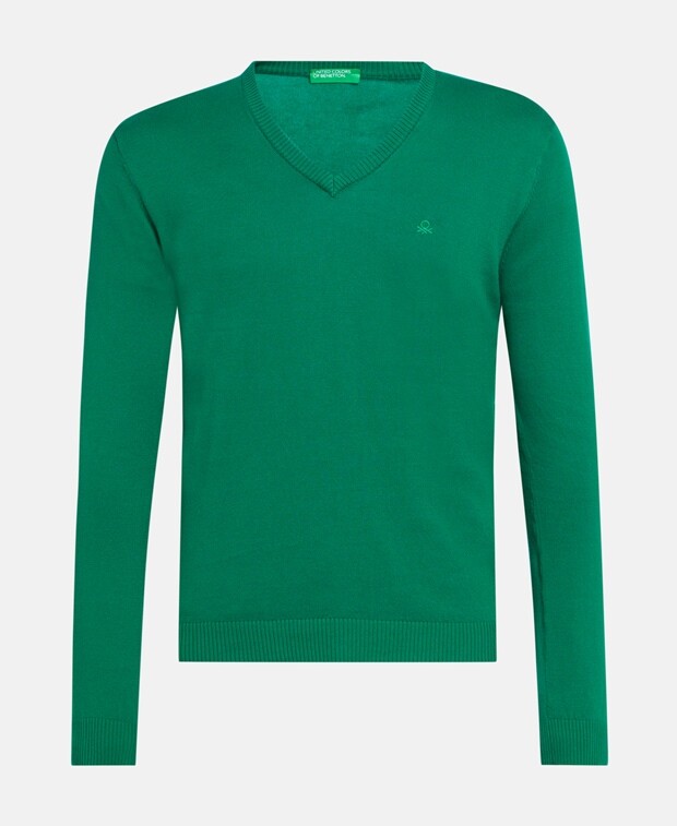 

Джемпер с длинными рукавами United Colors of Benetton, темно-зеленый