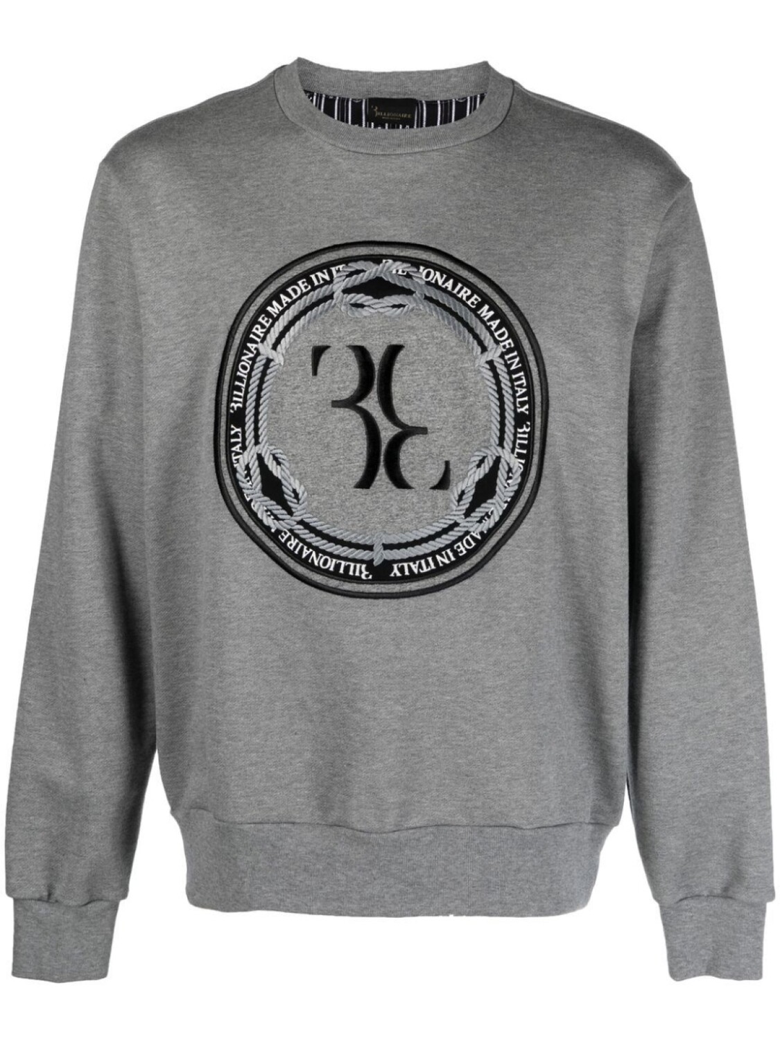 

Billionaire logo-print cotton sweatshirt, серый