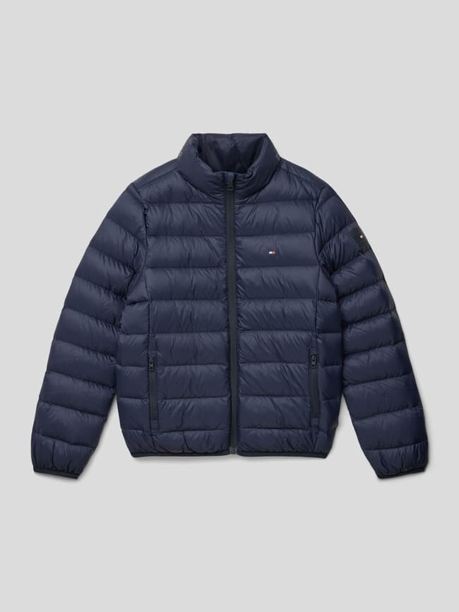 

Пуховик с воротником стойкой Tommy Hilfiger, темно-синий