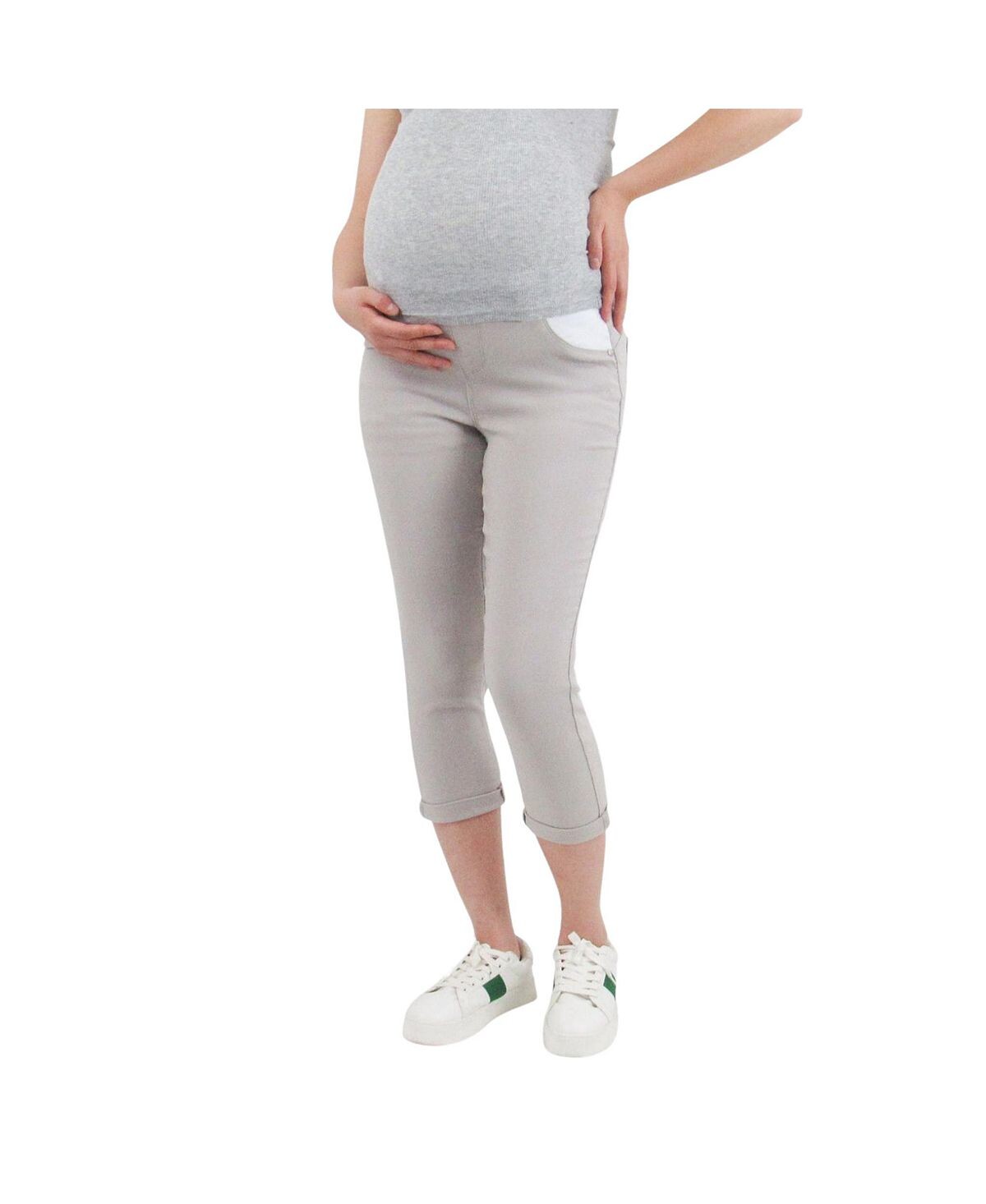 

Капри для беременных Stone Hyper Twill с подтяжкой ягодиц и боковыми резинками Indigo Poppy