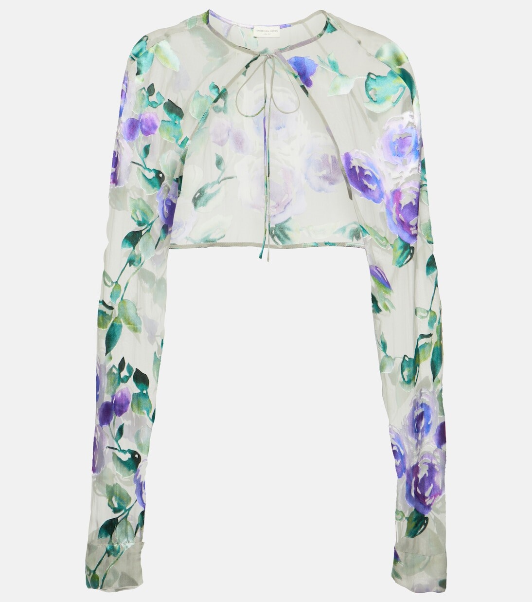 

Цветочные плечи Dries Van Noten, серый