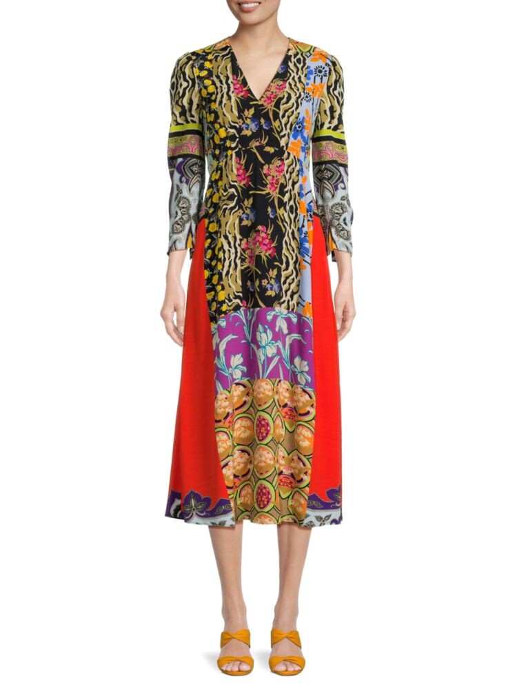 

Платье-миди с цветочным принтом Etro, цвет Yellow Multi