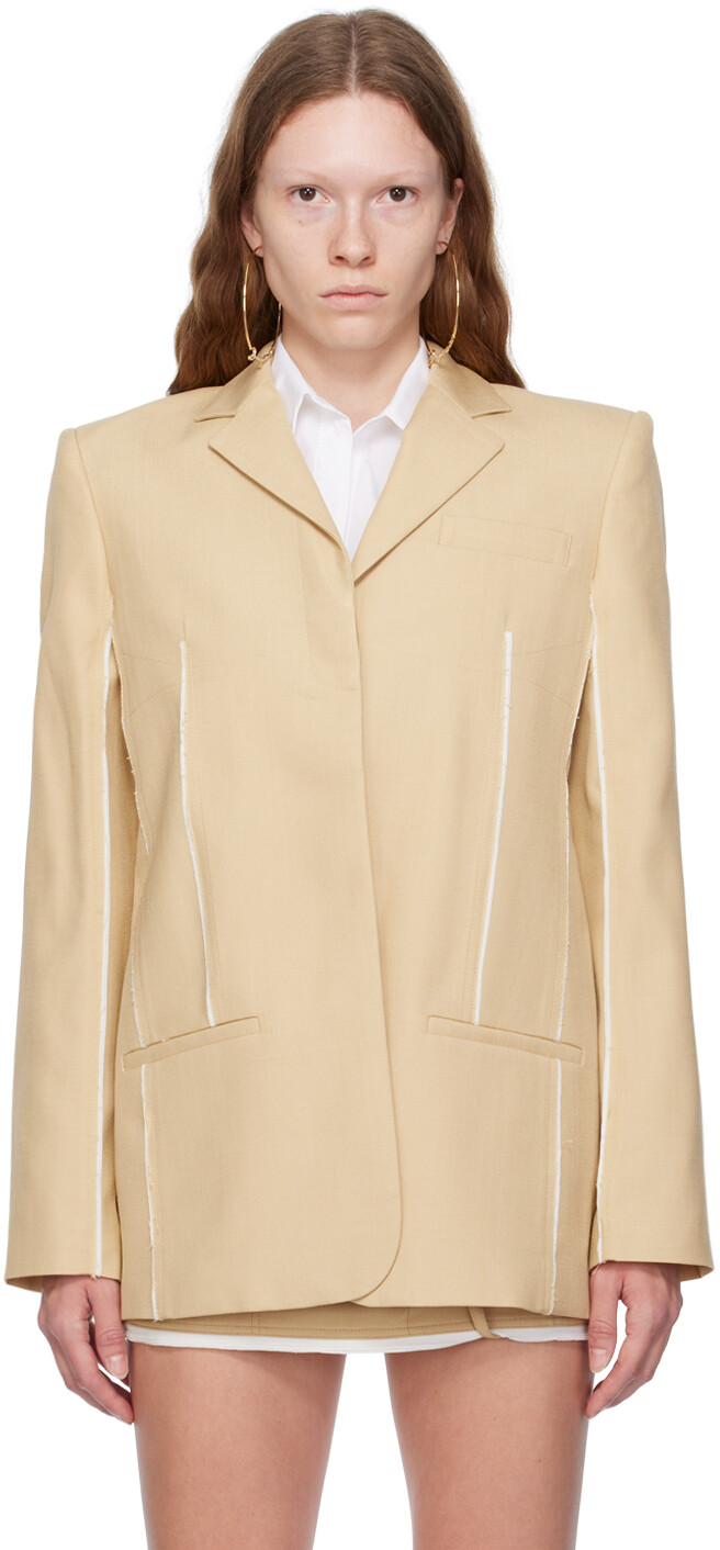 

Бежевый пиджак Le Chouchou La Veste Caraco Jacquemus