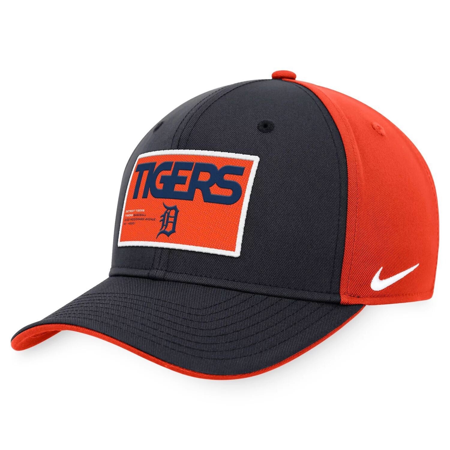 

Мужская кепка Snapback темно-синего/оранжевого цвета Nike Detroit Tigers Classic99 с цветными блоками