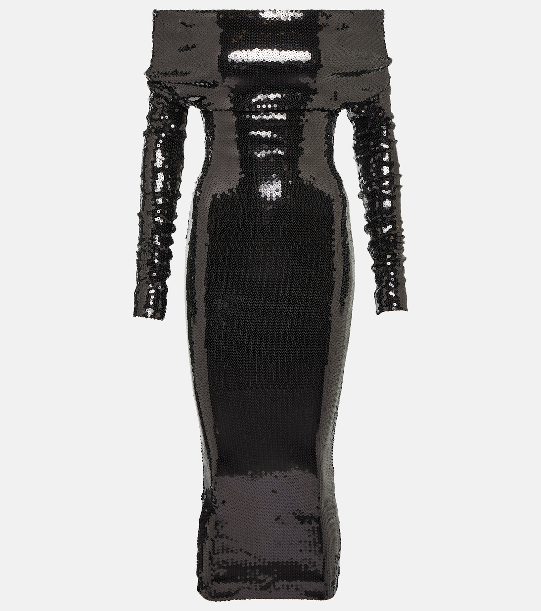 Расшитое пайетками платье без бретелек Alexandre Vauthier, черный
