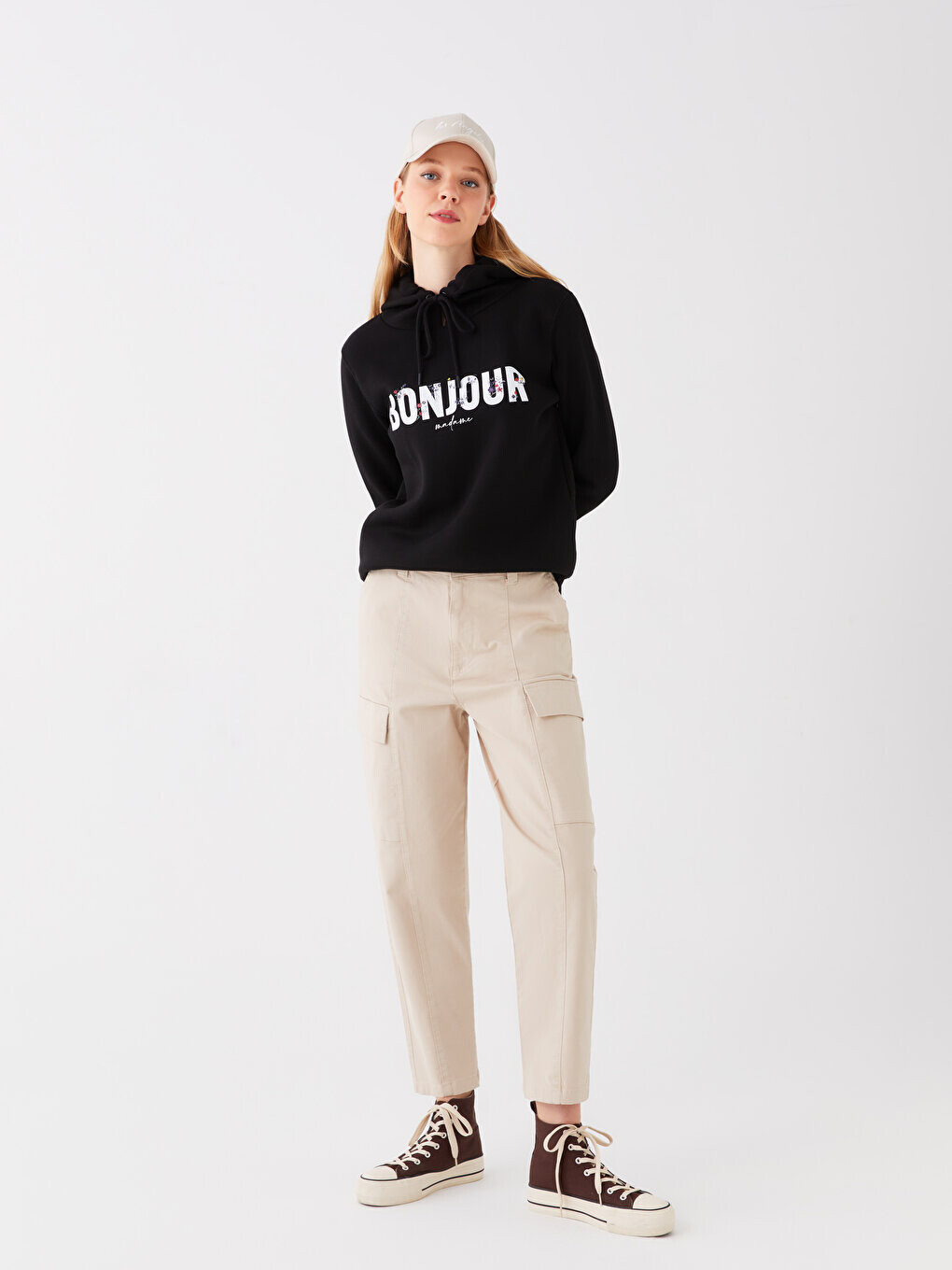 

Женские брюки-карго узкого кроя LCW Casual, светло-бежевый