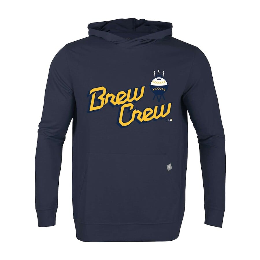 

Пуловер с капюшоном Levelwear Milwaukee Brewers, нави