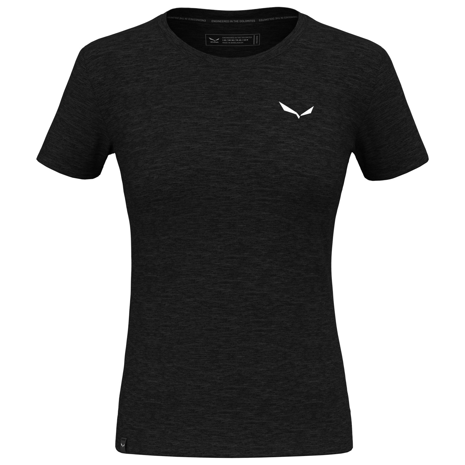 Рубашка из мериноса Salewa Women's Eagle Minilogo Alpine Merino T Shirt, цвет Black Out