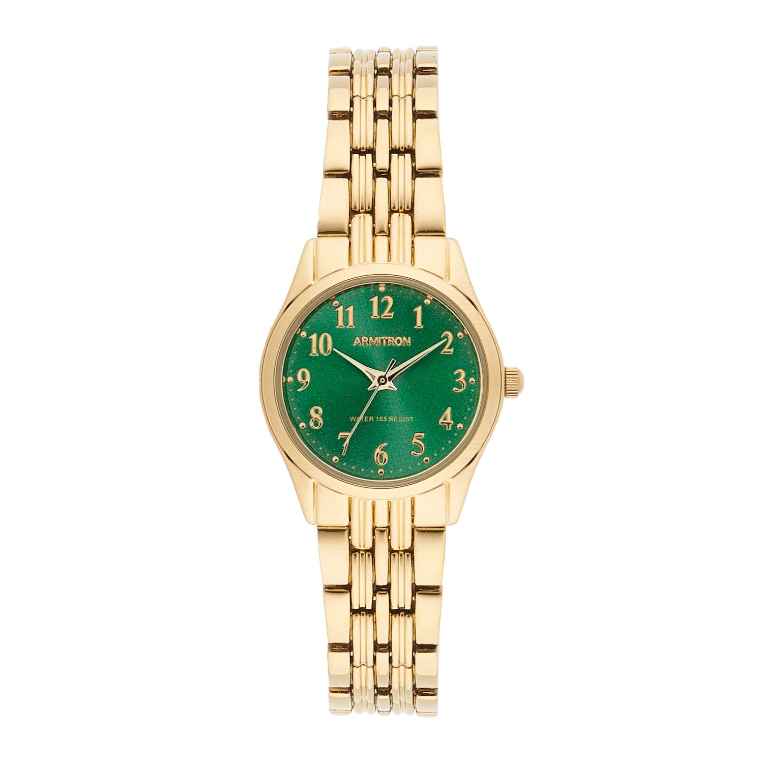 Женские часы с зеленым циферблатом золотого тона — 75-5304GNGP Armitron