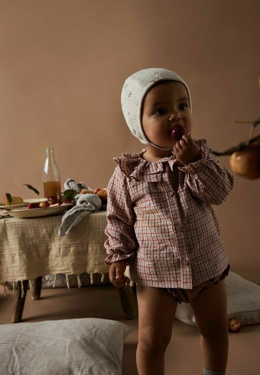 

Блузка-рубашка KARIERTER Lil' Atelier, цвет baked clay