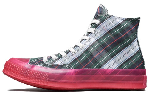 

Converse Chuck Taylor All-Star 70s Hi Plaid Полупрозрачная межподошва Красная