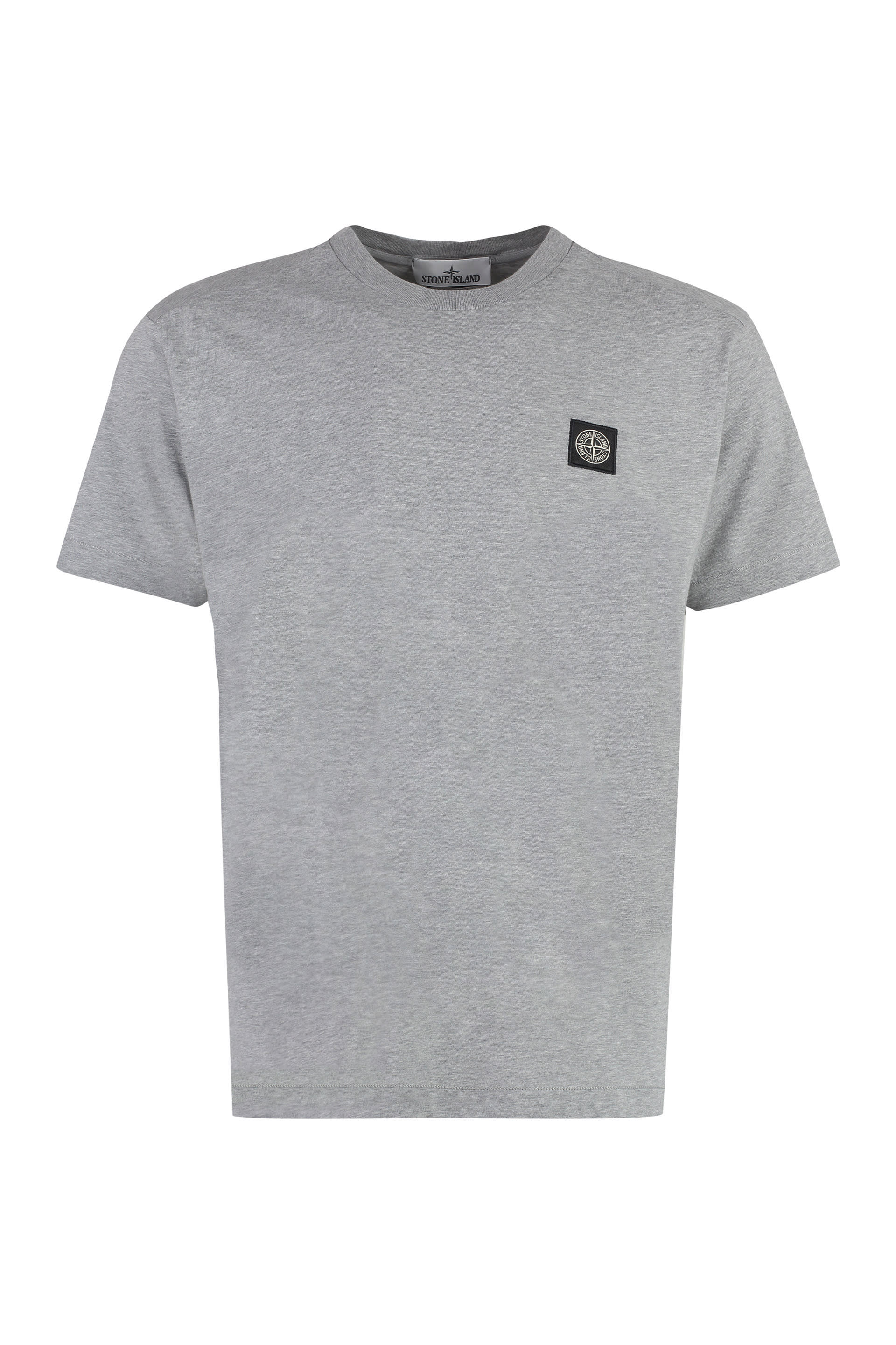Хлопковая футболка с круглым вырезом Stone Island, серый тёрка ручная плоская grey stone atmosphere at k1845
