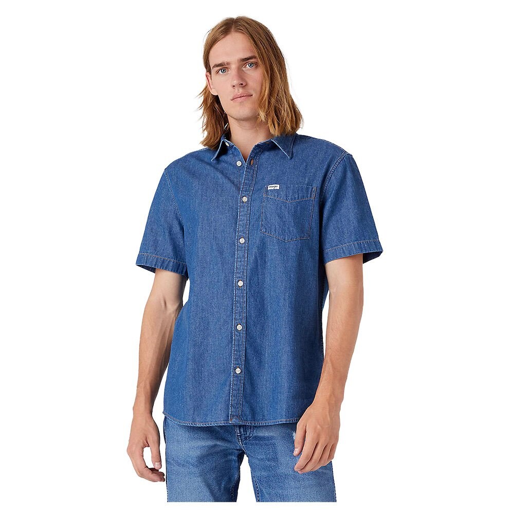 

Рубашка с коротким рукавом Wrangler 1 Pocket Regular Fit, синий