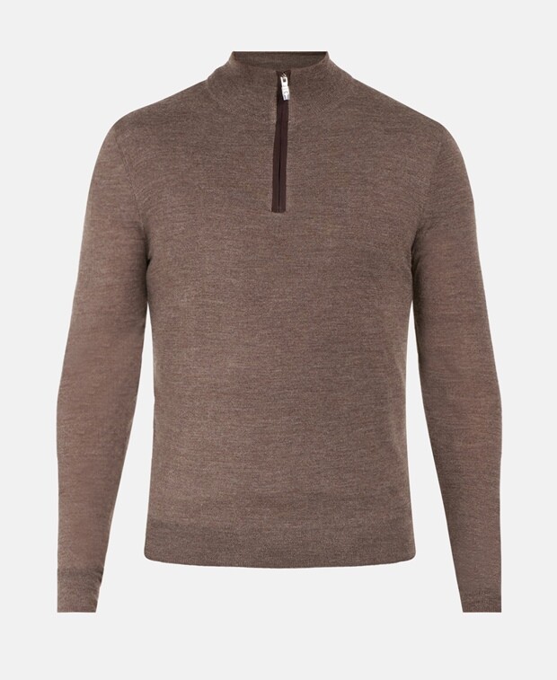 

Шерстяной джемпер Hackett London, темно коричневый
