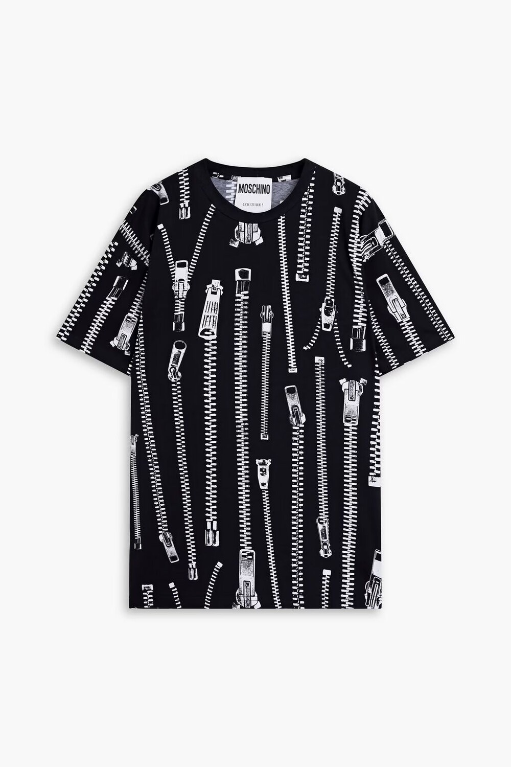 

Футболка из хлопкового джерси с принтом Moschino, черный