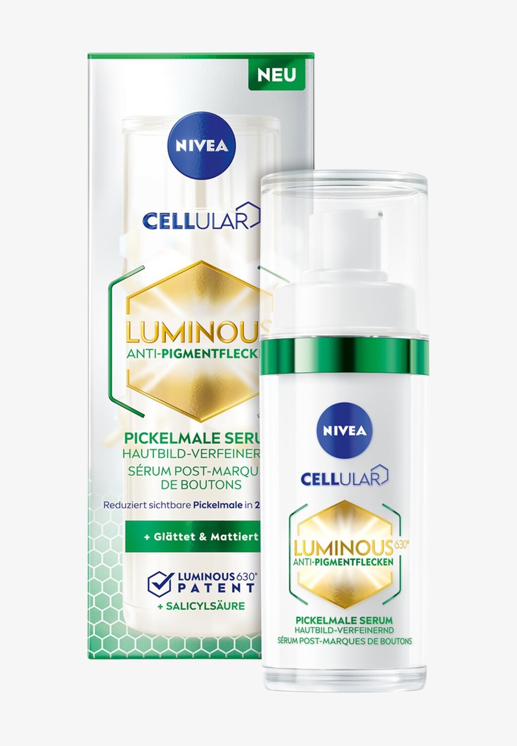 

Сыворотка Cellular Luminous630 Сыворотка Против Пигментных Пятен И Прыщей NIVEA