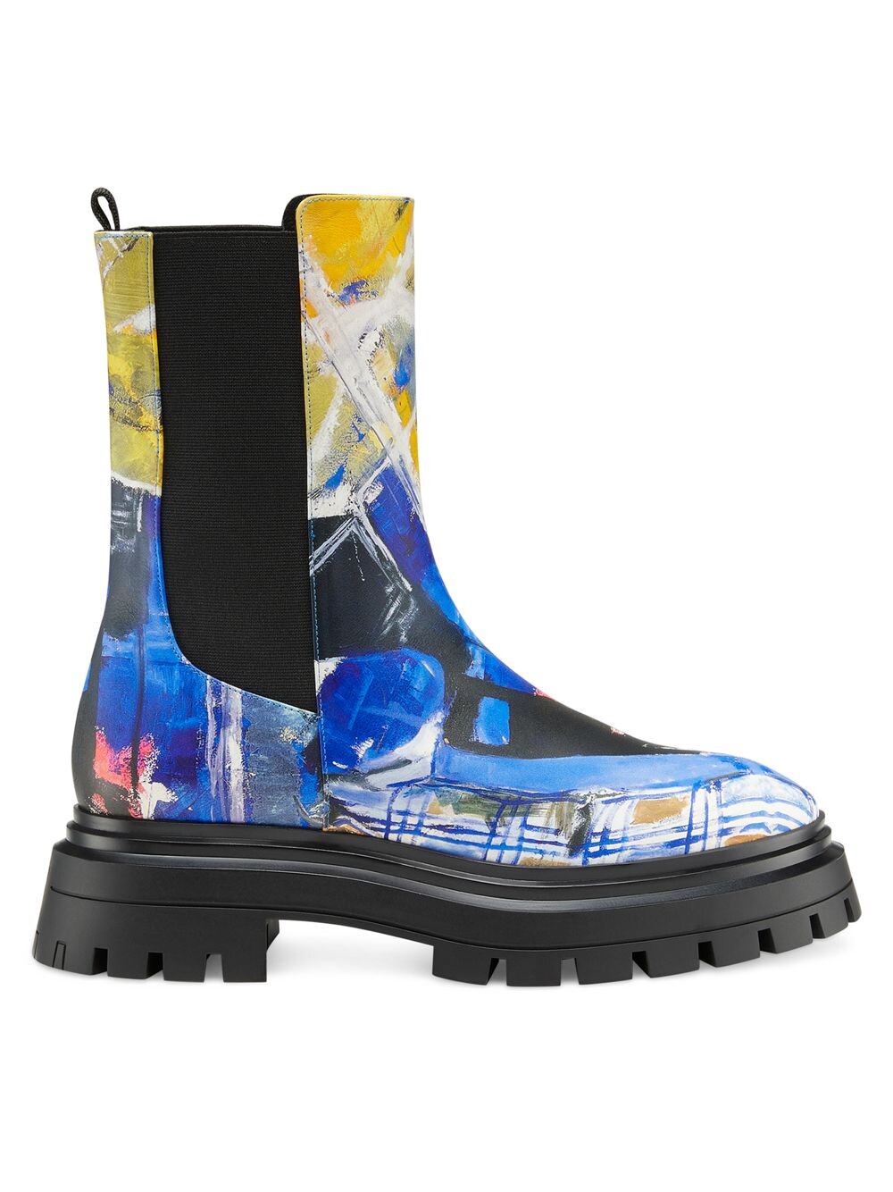 

Разноцветные кожаные ботинки челси SW x KIDSUPER Bedford 45MM с выступом на подошве Stuart Weitzman, синий