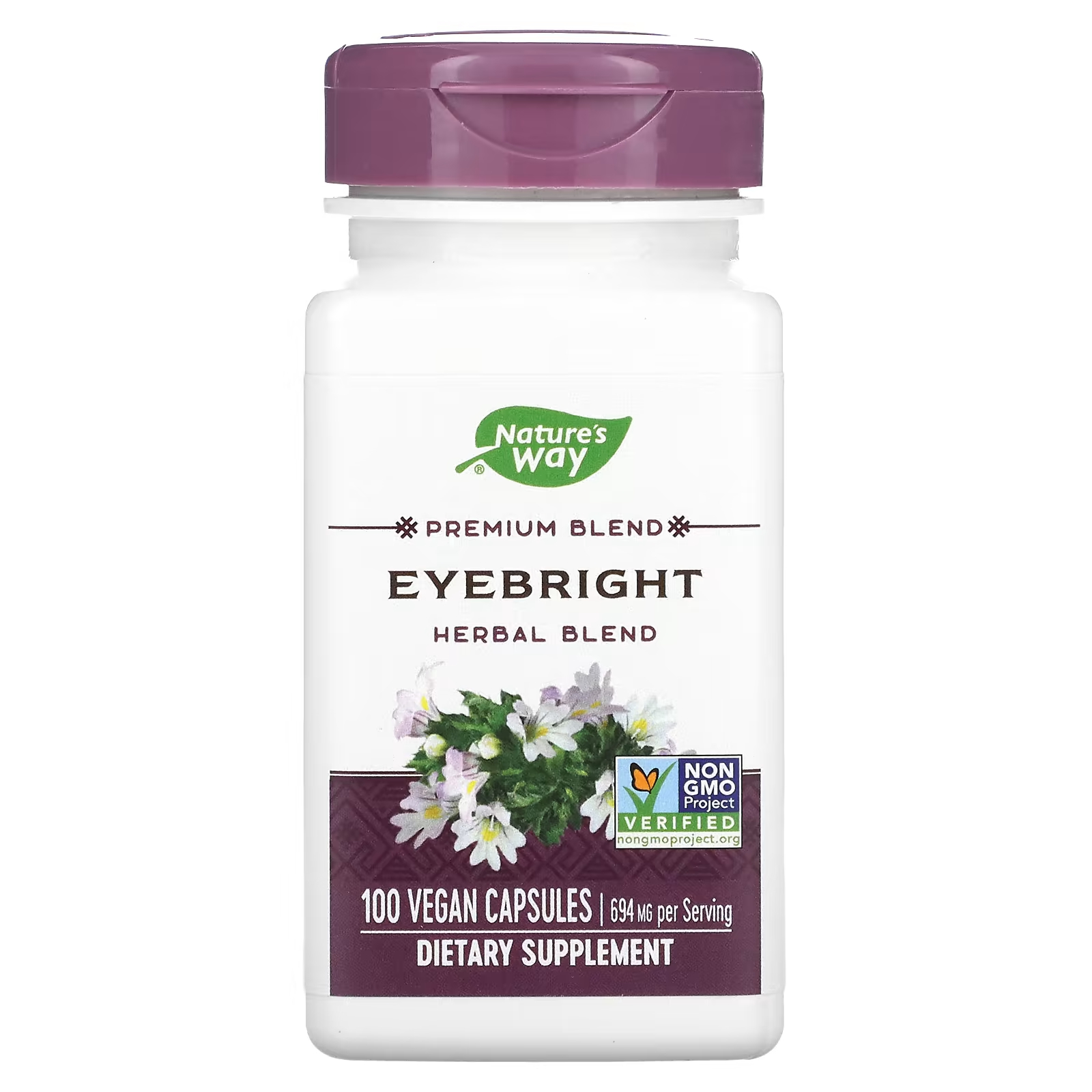 цена Травяная смесь Nature's Way Eyebright 694 мг, 100 веганских капсул