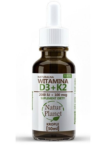 

Витамин D3 + K2 MK7 Форте с натто жидкость 30 мл - Natur Planet