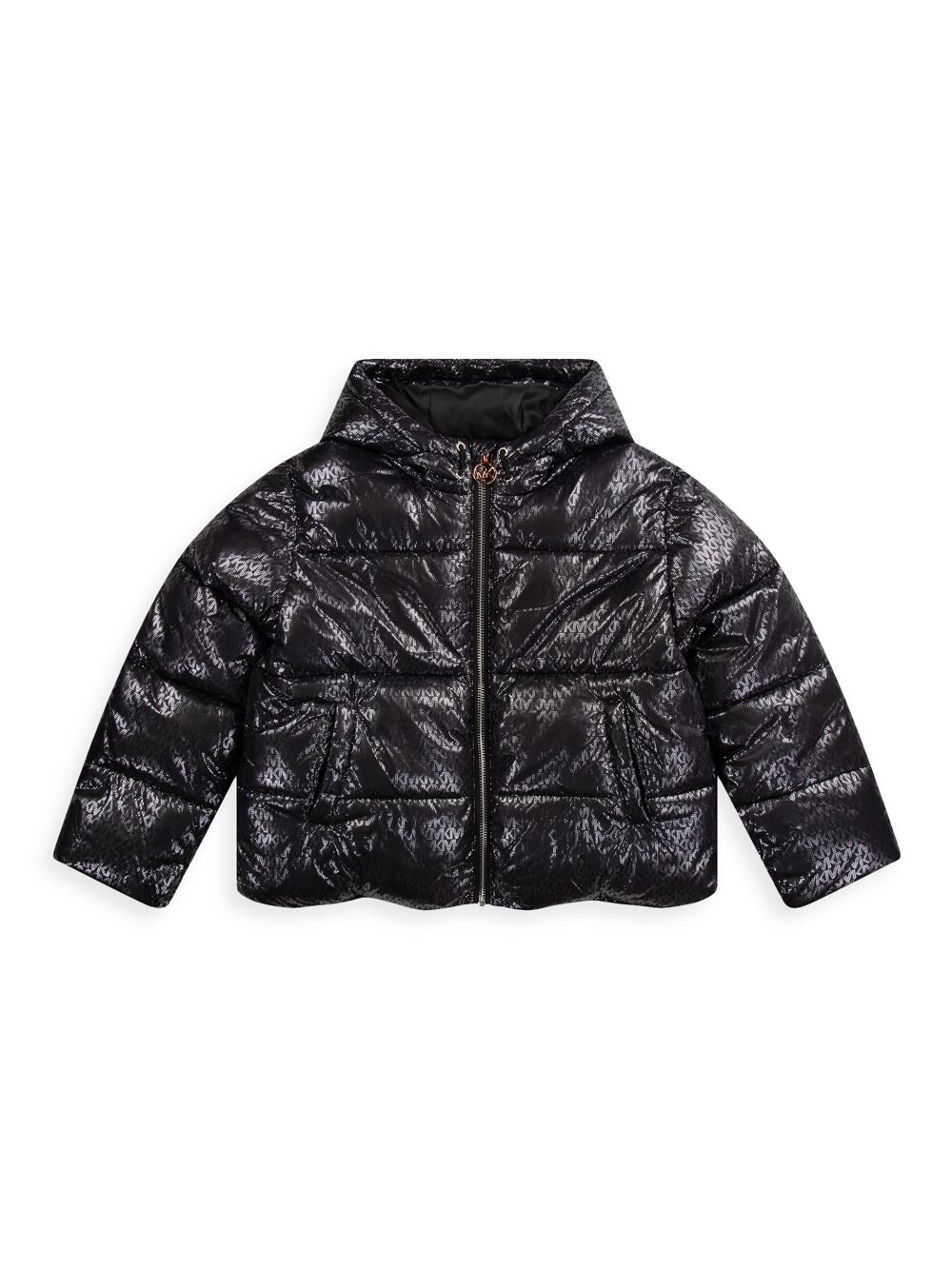 

Куртка-пуховик Little Kid's & Kid's с логотипом Michael Kors Kids, черный