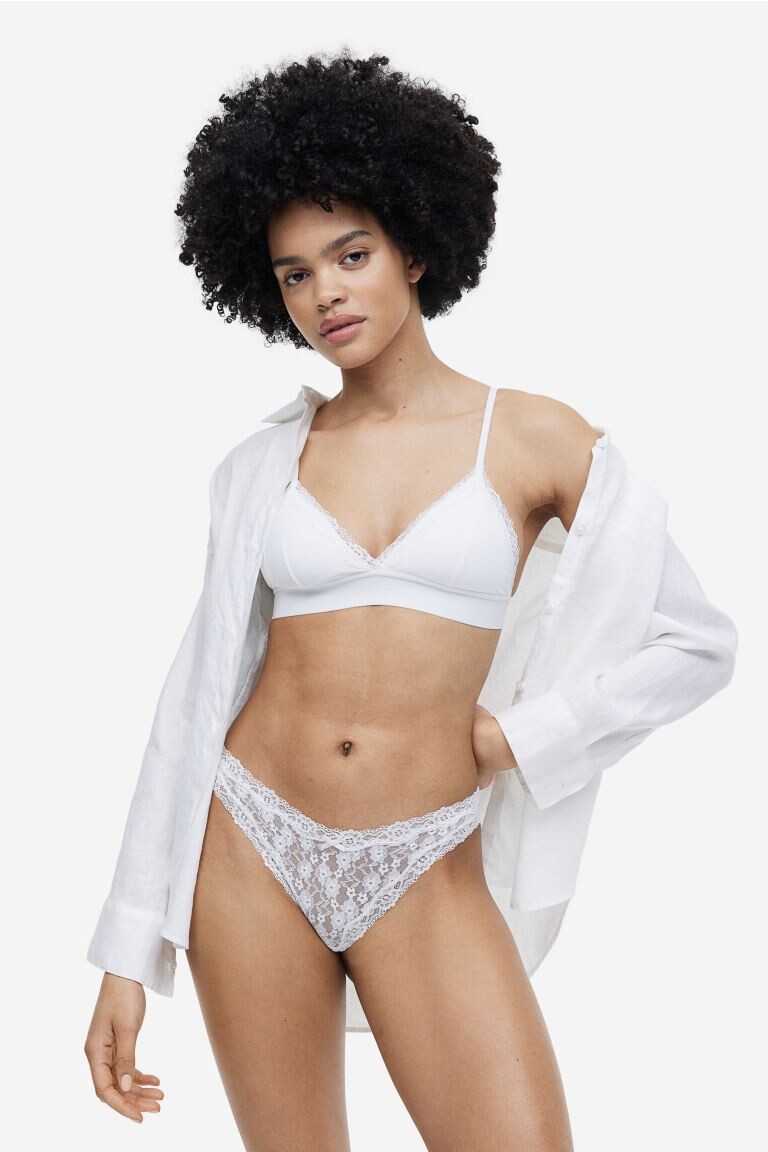 

Трусики из бразильского кружева, 3 пары H&M