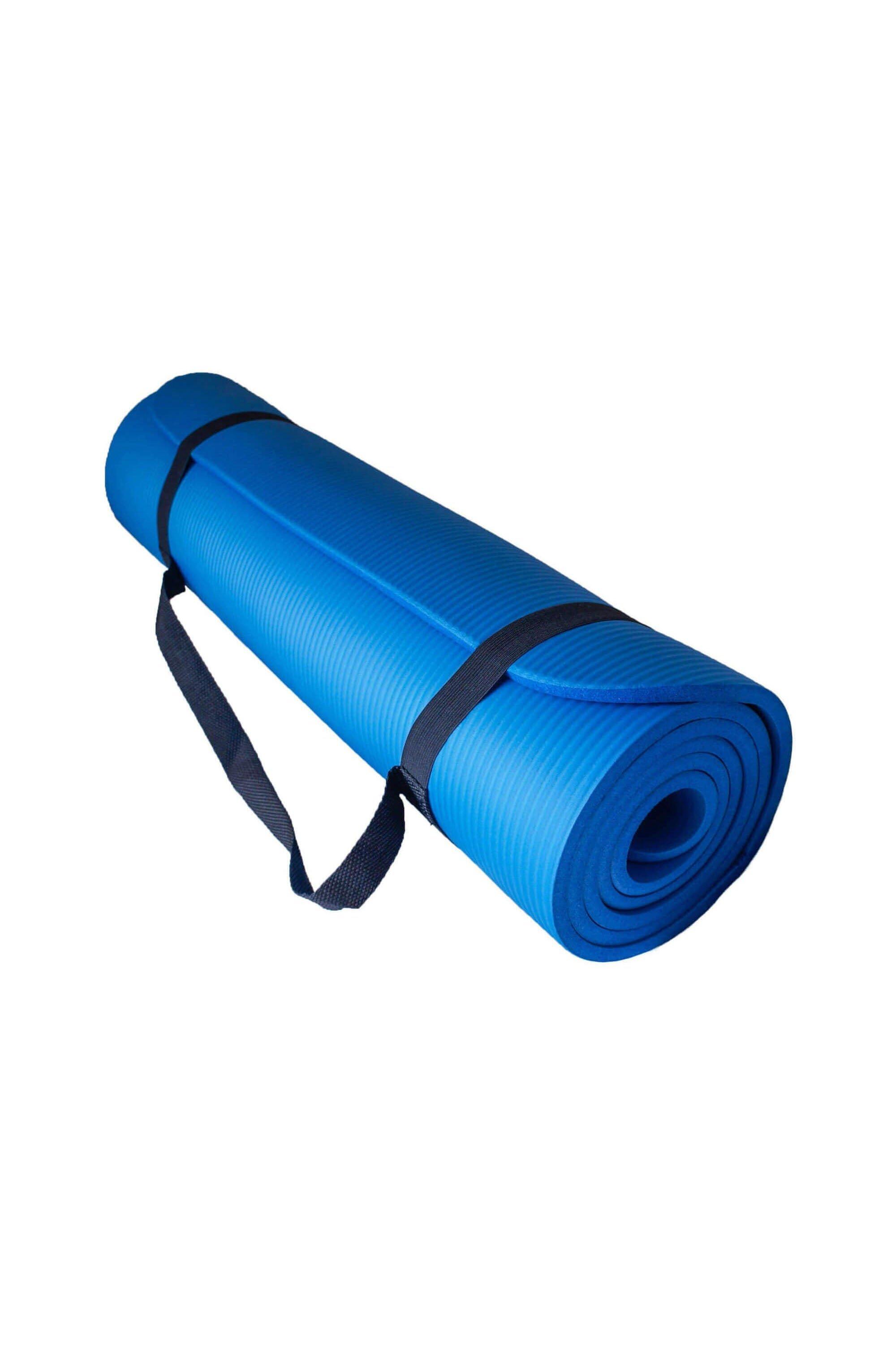 Мягкий коврик для упражнений для йоги с воздушным потоком 10 мм Azure, синий эспандер для йоги пилатеса женский эспандер для упражнений для дома