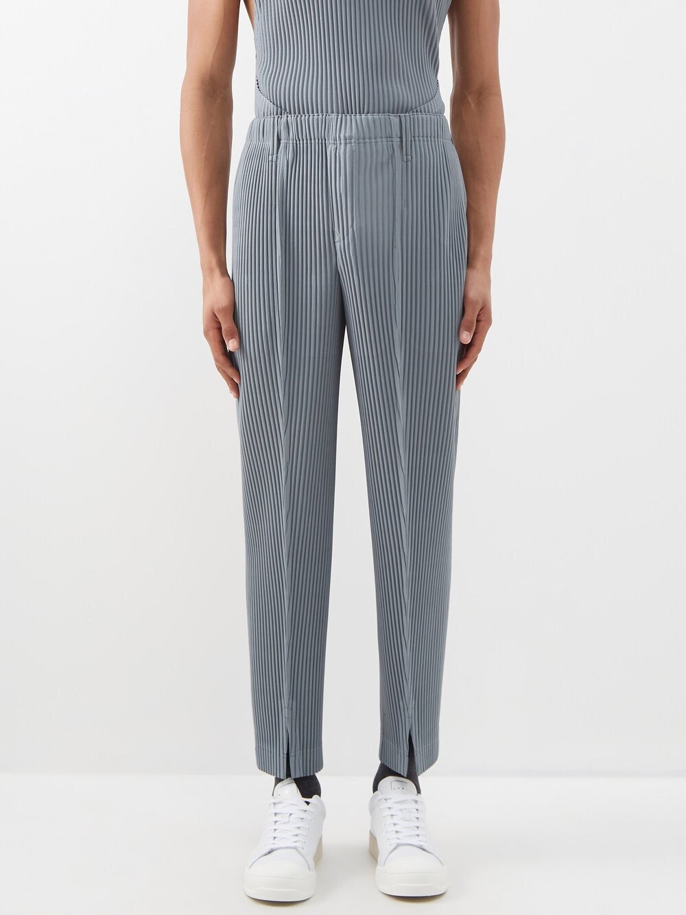 

Зауженные брюки со складками Homme Plissé Issey Miyake, серый