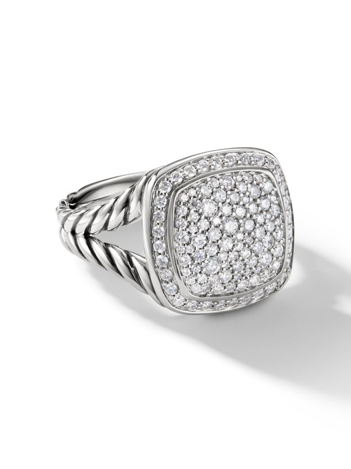

Серебряное кольцо Albion с бриллиантами David Yurman, серебряный