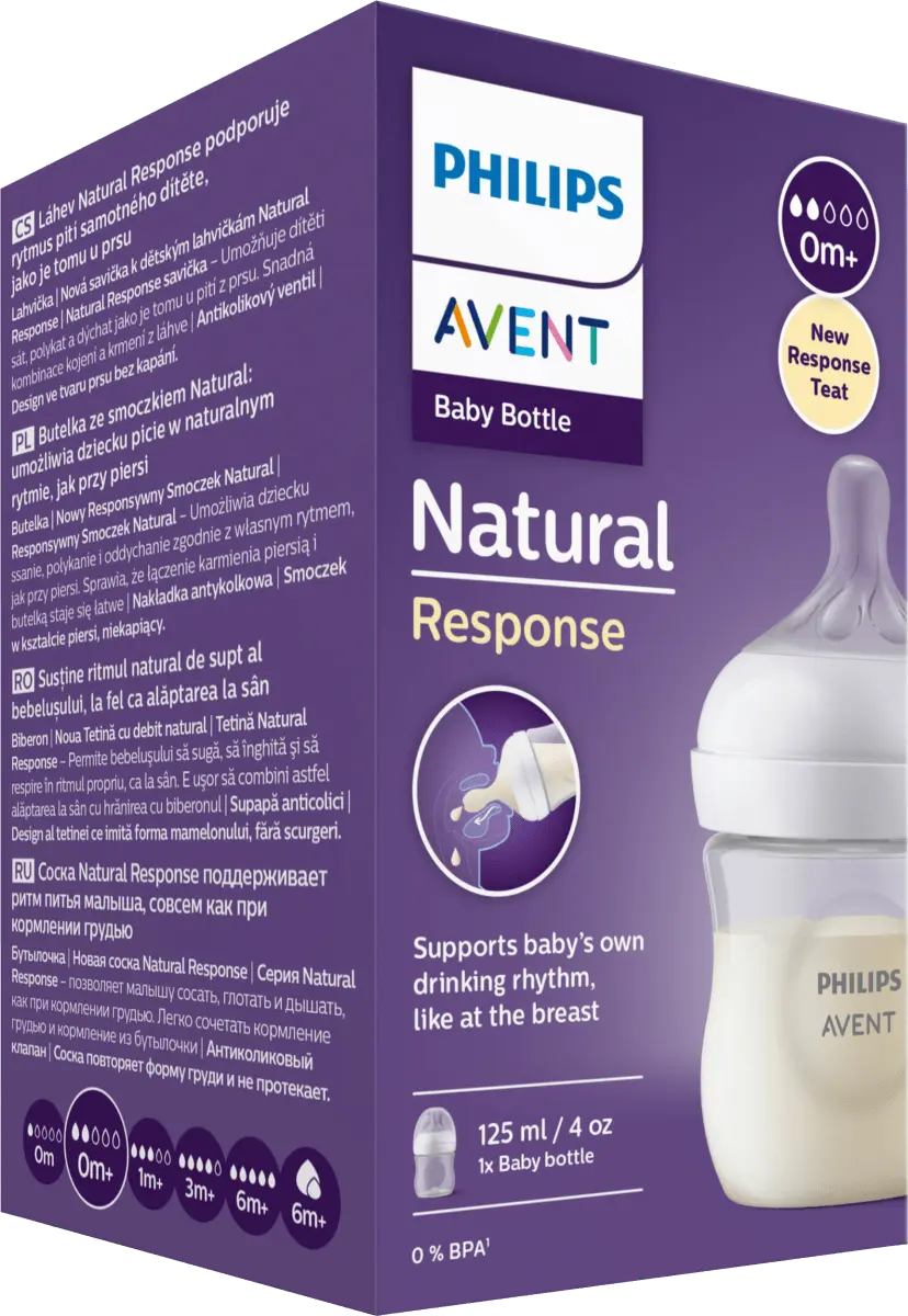 

Детская бутылочка Natural Response белая с рождения 125 мл 1 шт. Philips