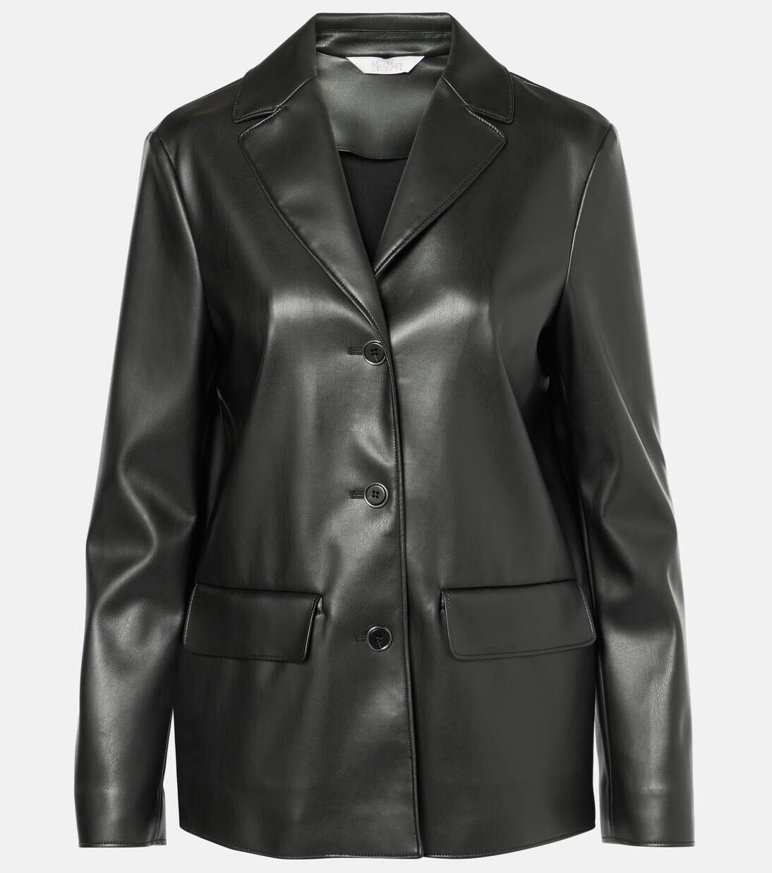 

Блейзер Odilia из искусственной кожи Max Mara, черный