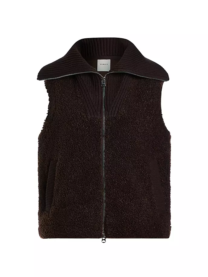 

Жилет из шерпы Aspen Bouclé Varley, цвет coffee bean