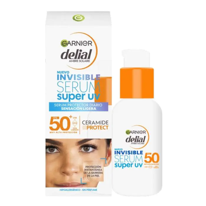 

Солнцезащитный крем delial serum invisible super uv spf50 protector diario sensación ligera Garnier, объем 40 мл
