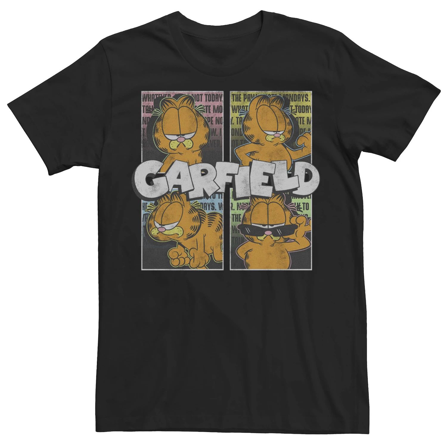 Мужская футболка Garfield Four Square с логотипом Garfield Licensed Character