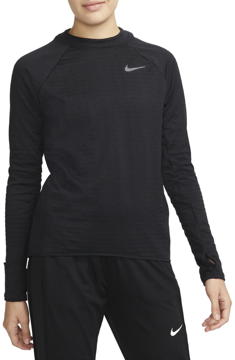 

Топ с круглым вырезом Therma-FIT Element NIKE, черный