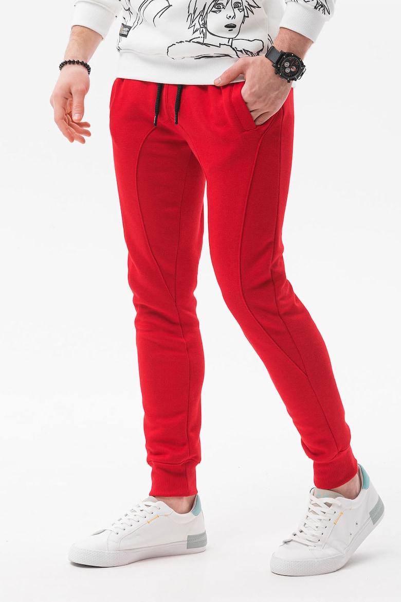Спортивные брюки с выделенными швами Ombre, красный спортивные брюки с выделенными швами ombre серый