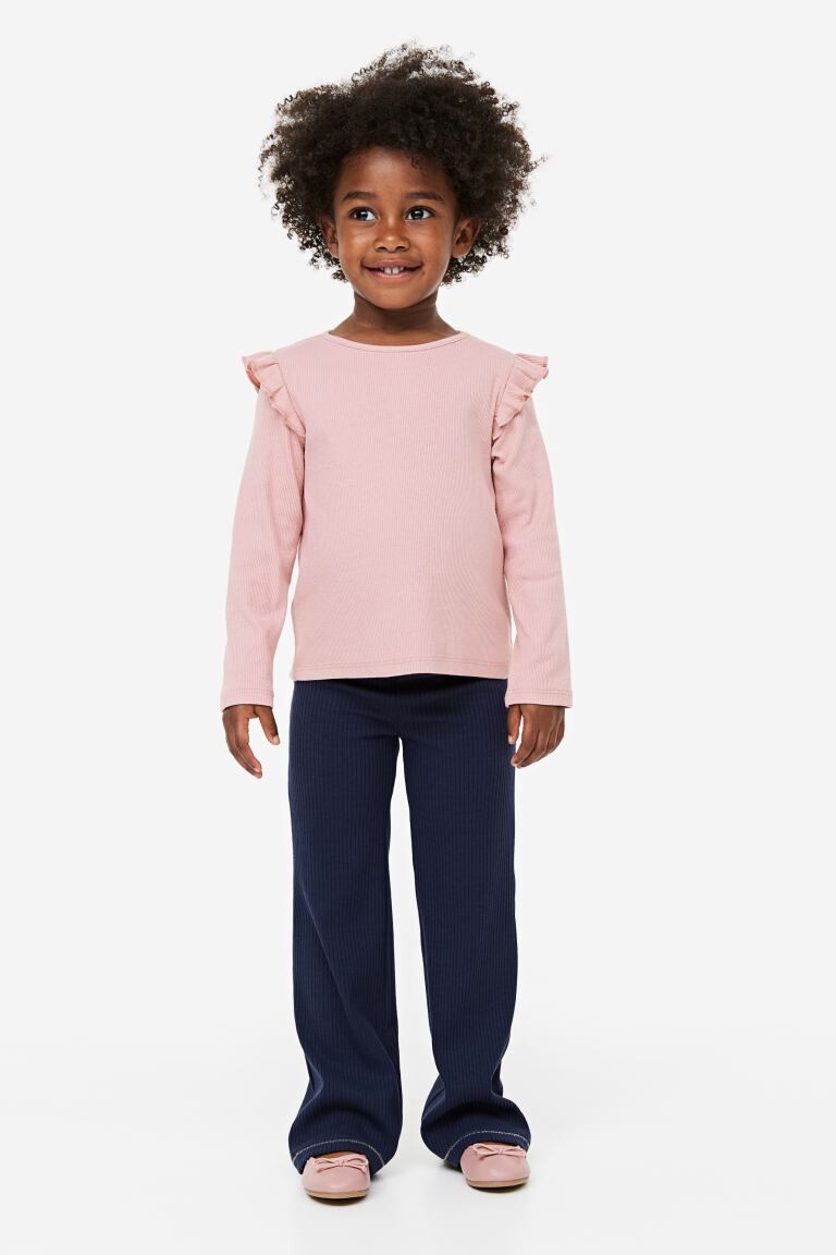 

Топ с воланами и рубчиком H&M