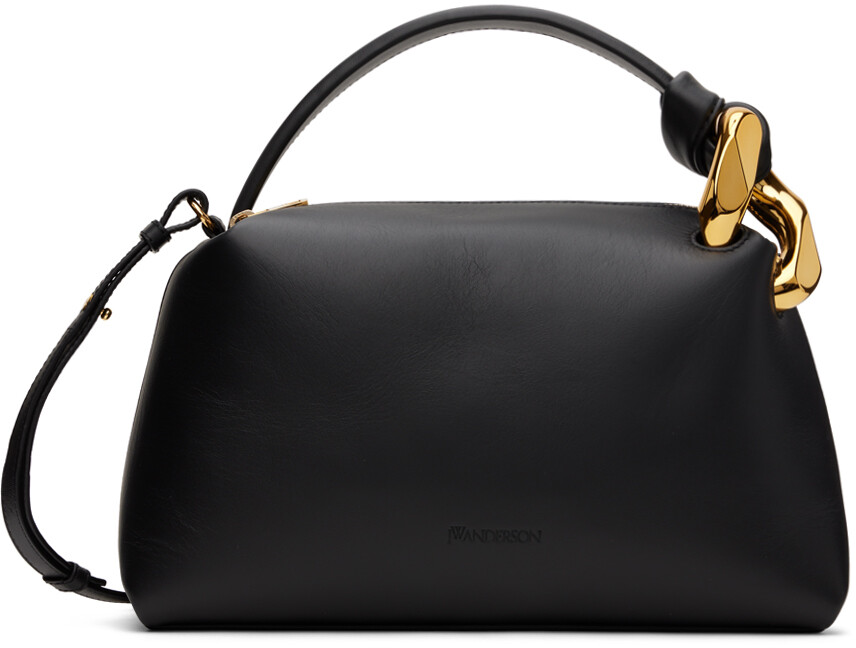 

Черная угловая кожаная сумка JWA Jw Anderson, цвет Black