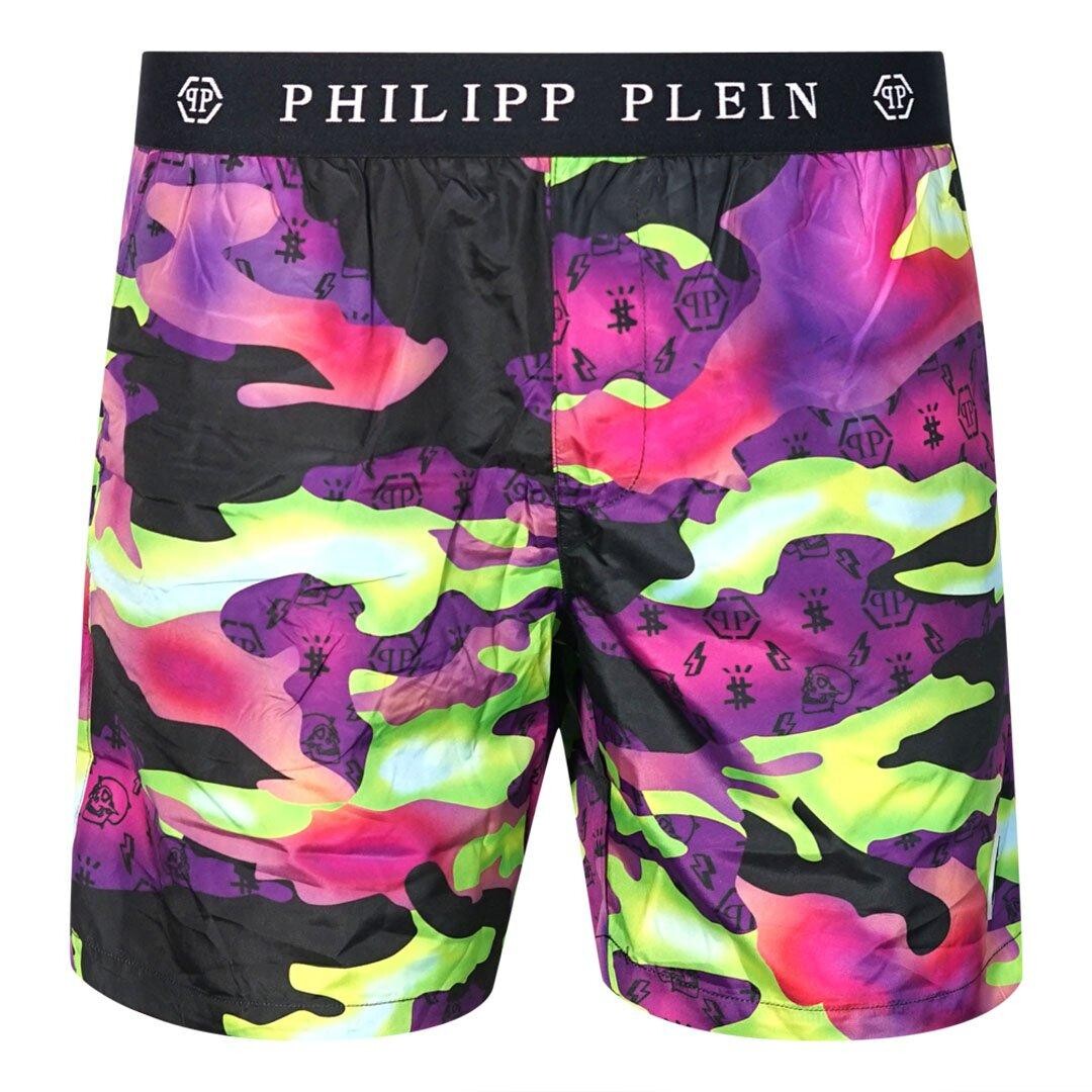 

Зеленые шорты для плавания с камуфляжным принтом Philipp Plein, зеленый