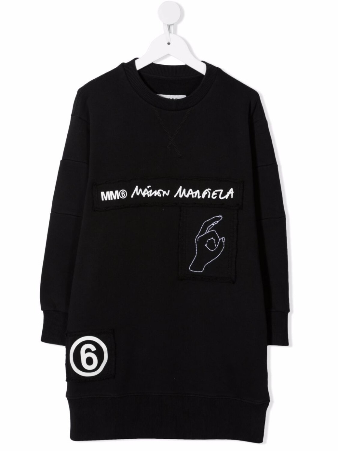 

MM6 Maison Margiela Kids платье-свитер с логотипом, черный