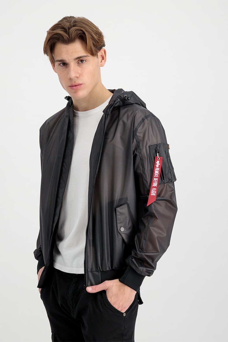 

Куртка с капюшоном и карманами на молнии Alpha Industries, черный
