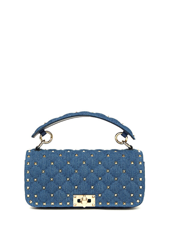 

Синяя женская джинсовая сумка rockstud Valentino Garavani