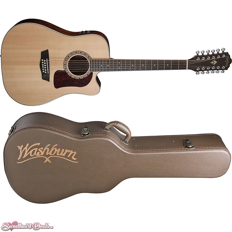 Акустическая гитара Washburn Heritage 10 Series | HD10SCE12 Acoustic Electric Guitar with Case